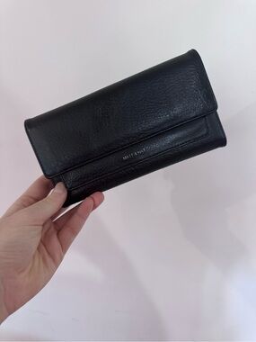 Matt & Nat Black Fold-Over Vegan Leather Wallet